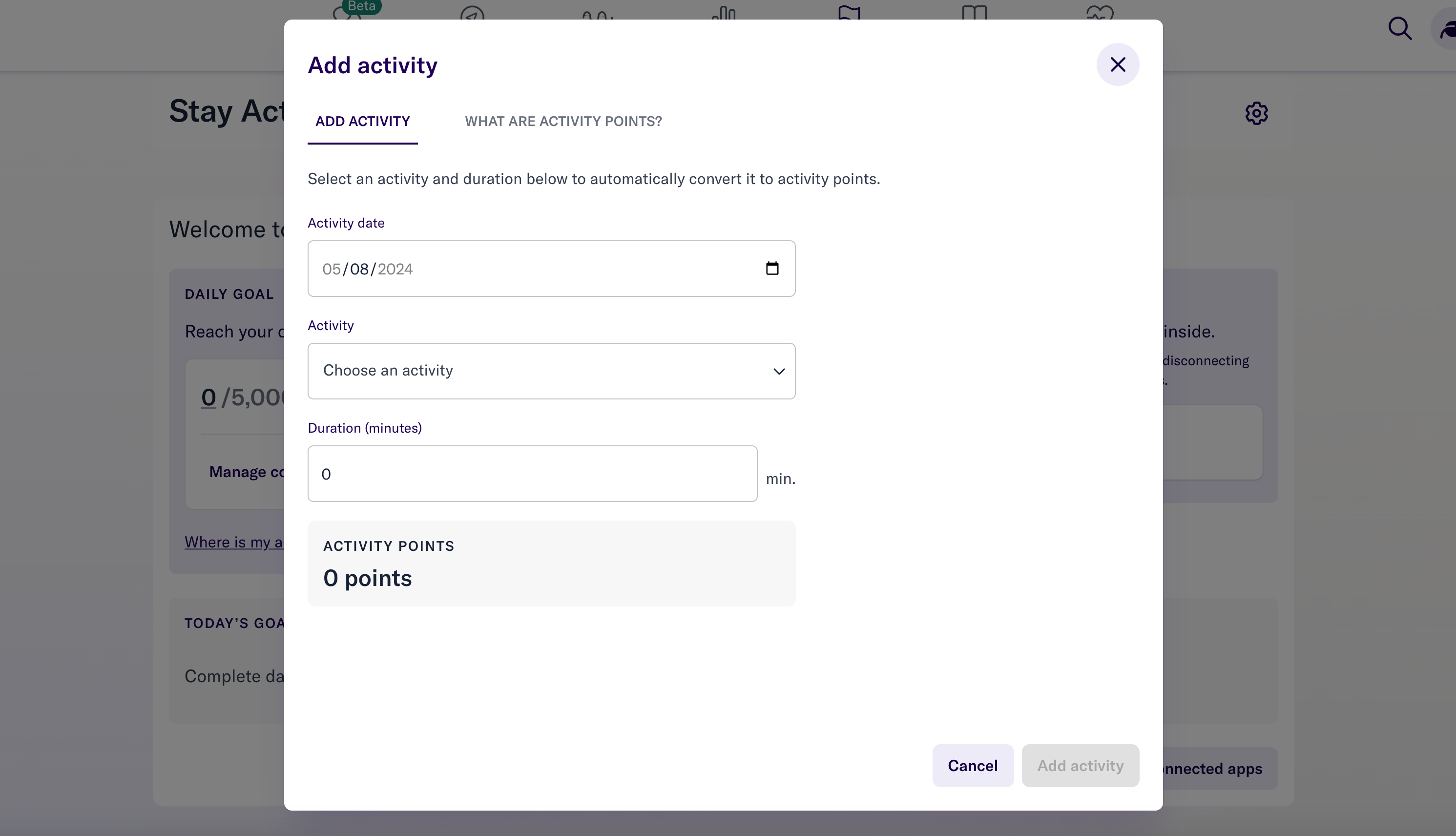 Manually adding activity points Thrive Global FAQ
