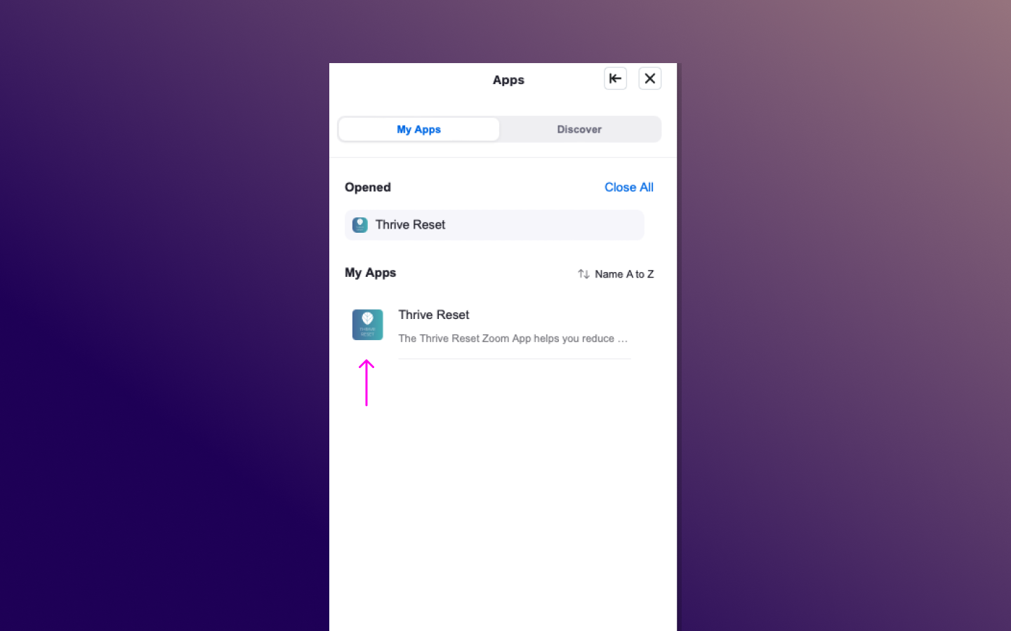 Thrive's Reset App for Zoom Thrive Global FAQ
